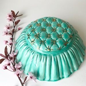 Vintage Boho Studio Pottery Ceramic Trinket Box